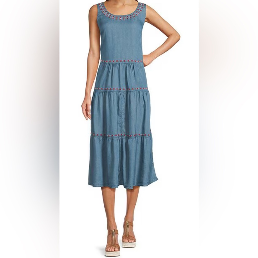 John Mark tiered midi dress with kimono jacket - Picture 3 of 6